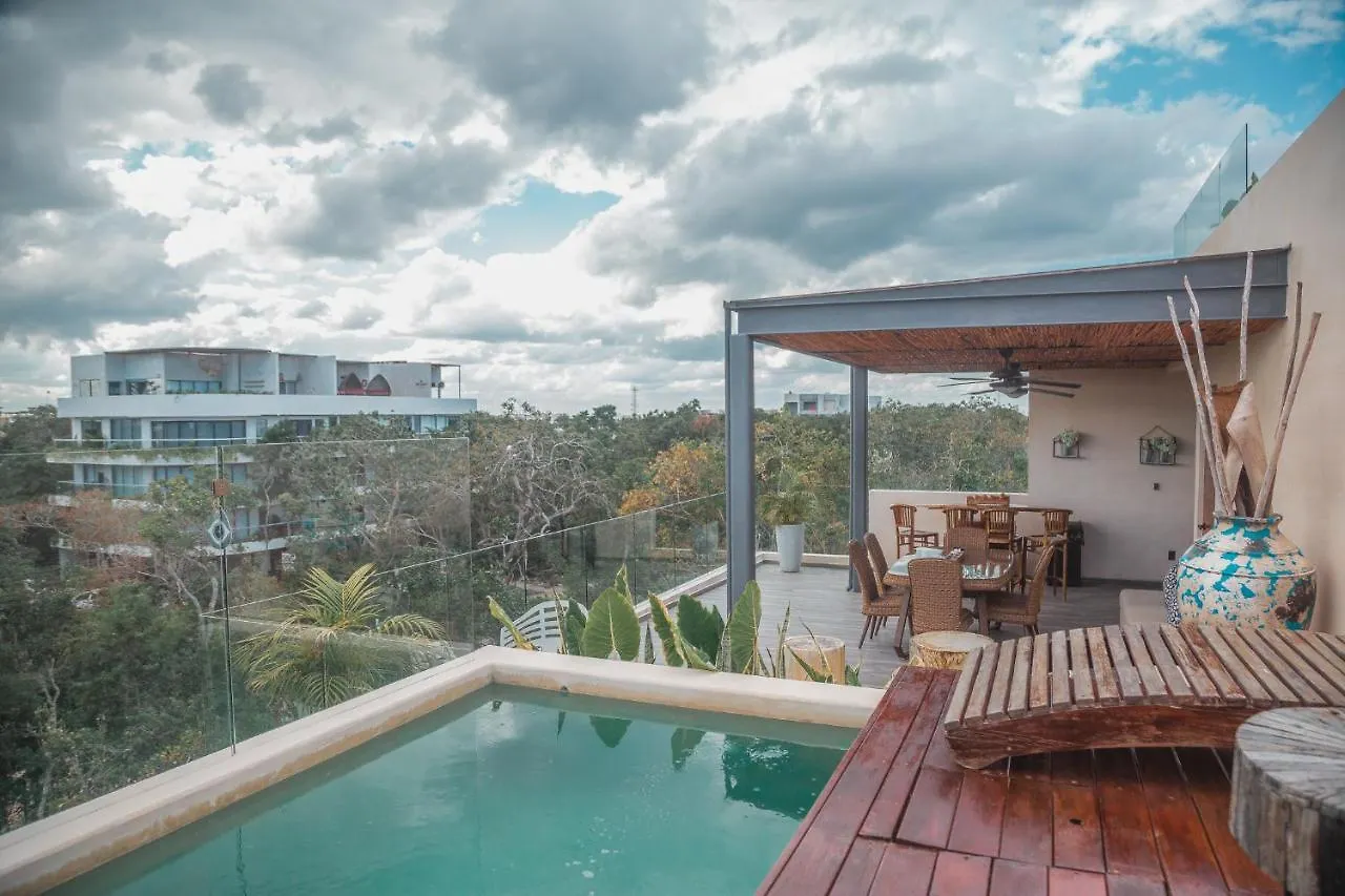 Kataleya Tulum By Zaazil - New Luxury Amazing Combo For Up To 20 People - Penthouse Plus Aptartment , Private Pool, Terrace , Roof Top And Hot Tub In Luum Zama In The Jungle 0*,