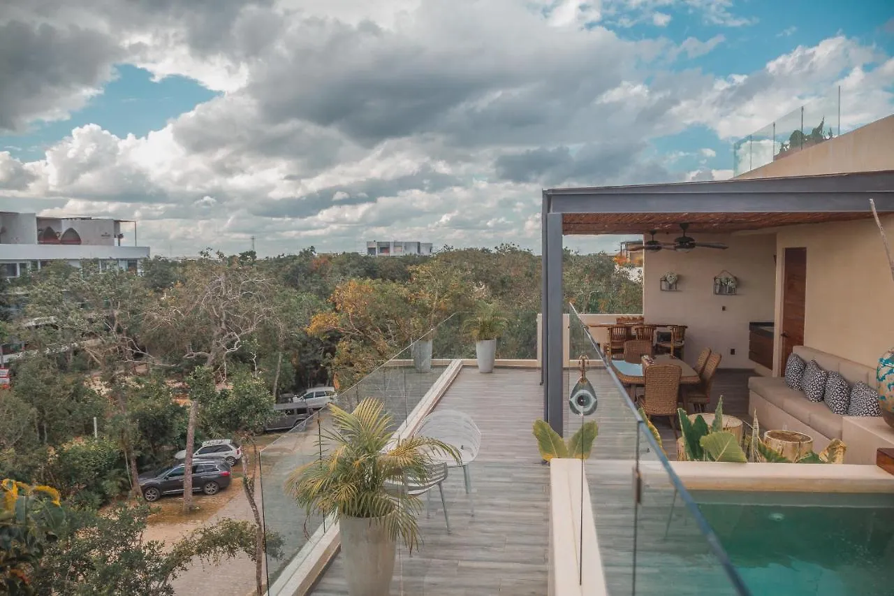 Kataleya Tulum By Zaazil - New Luxury Amazing Combo For Up To 20 People - Penthouse Plus Aptartment , Private Pool, Terrace , Roof Top And Hot Tub In Luum Zama In The Jungle Mexiko