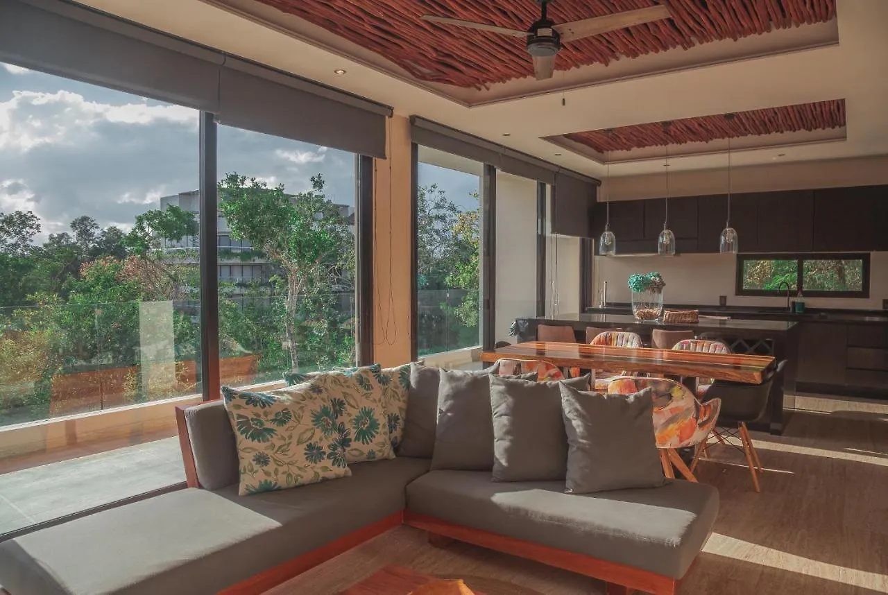Lägenhet Kataleya Tulum By Zaazil - New Luxury Amazing Combo For Up To 20 People - Penthouse Plus Aptartment , Private Pool, Terrace , Roof Top And Hot Tub In Luum Zama In The Jungle Mexiko