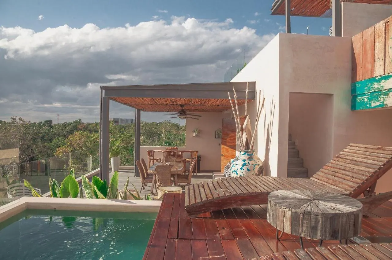 Kataleya Tulum By Zaazil - New Luxury Amazing Combo For Up To 20 People - Penthouse Plus Aptartment , Private Pool, Terrace , Roof Top And Hot Tub In Luum Zama In The Jungle Mexiko