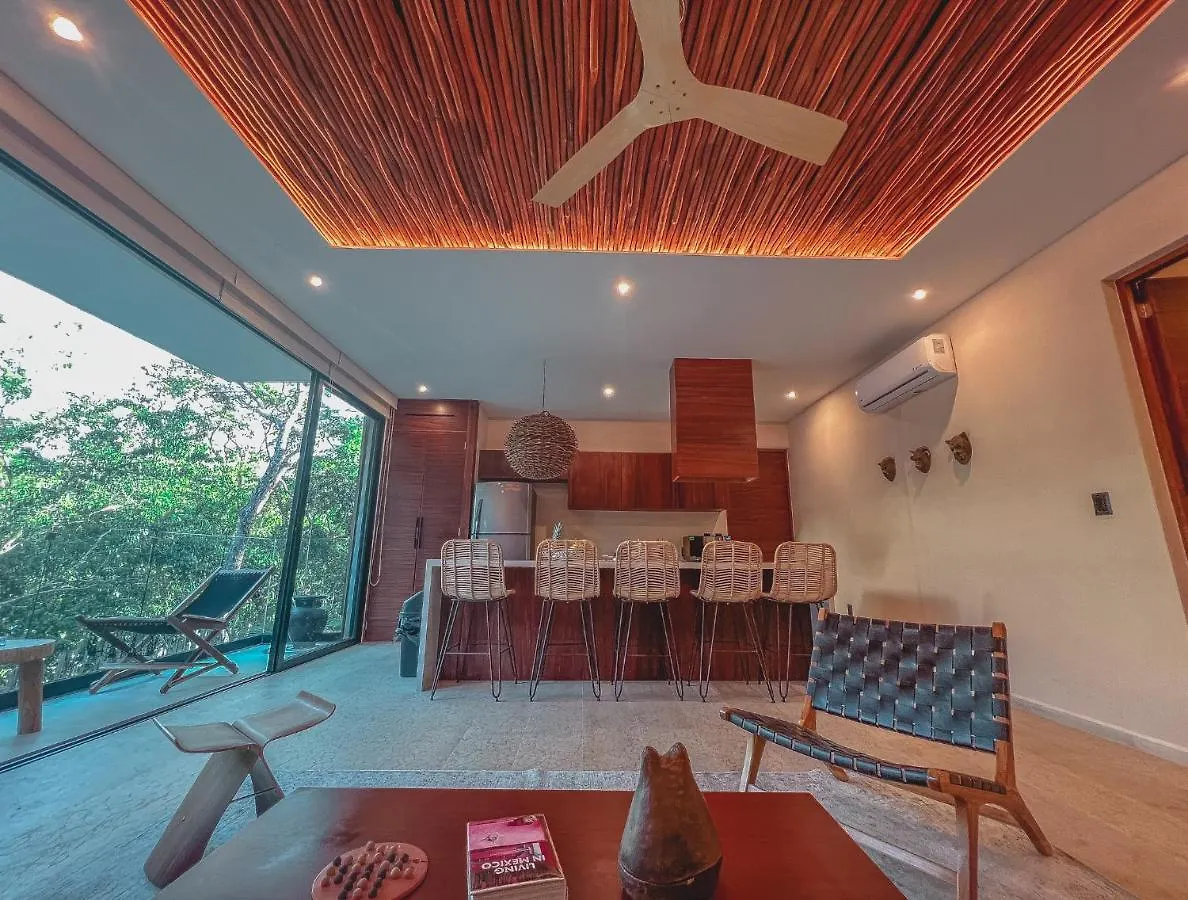 Lägenhet Kataleya Tulum By Zaazil - New Luxury Amazing Combo For Up To 20 People - Penthouse Plus Aptartment , Private Pool, Terrace , Roof Top And Hot Tub In Luum Zama In The Jungle