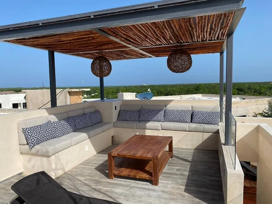 Apartment Kataleya Tulum By Zaazil - New Luxury Amazing Combo For Up To 20 People - Penthouse Plus Aptartment , Private Pool, Terrace , Roof Top And Hot Tub In Luum Zama In The Jungle