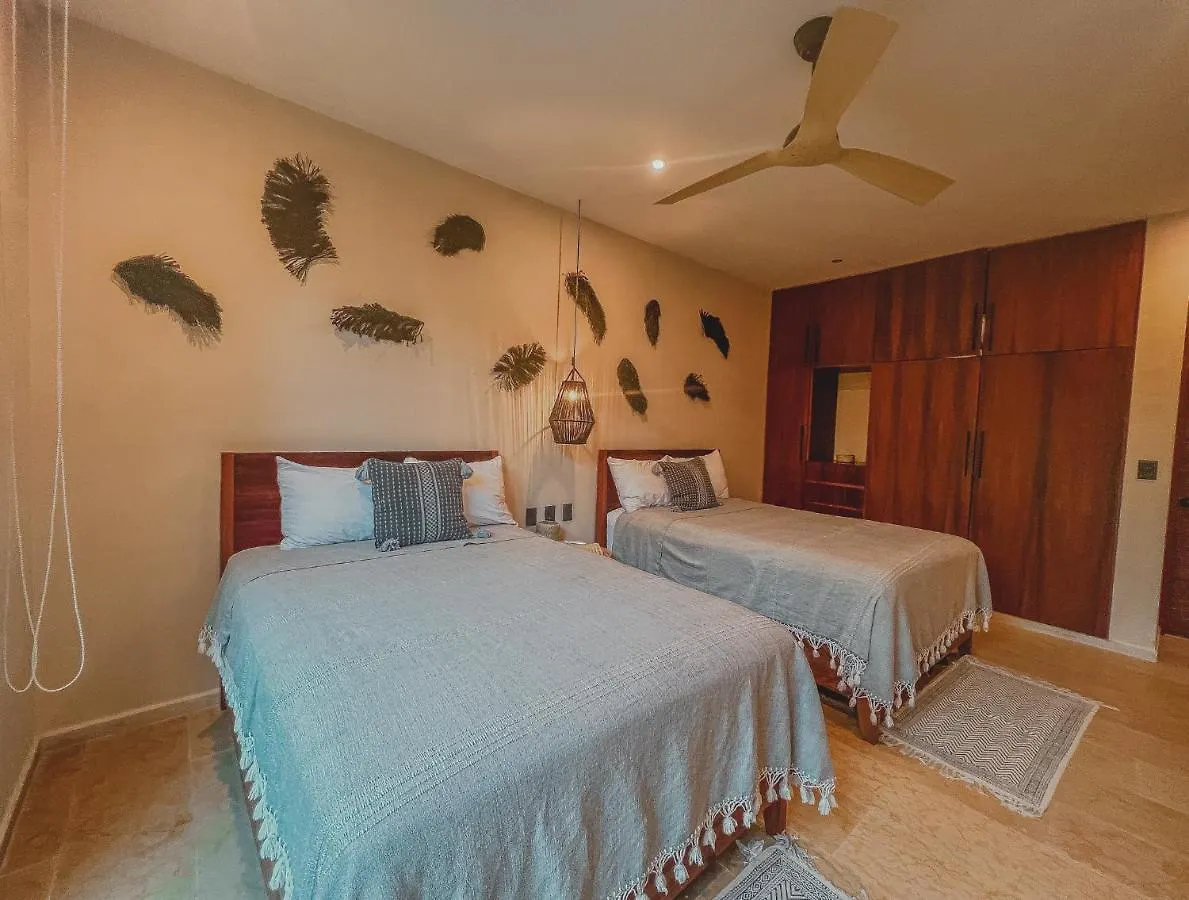 Apartment Kataleya Tulum By Zaazil - New Luxury Amazing Combo For Up To 20 People - Penthouse Plus Aptartment , Private Pool, Terrace , Roof Top And Hot Tub In Luum Zama In The Jungle