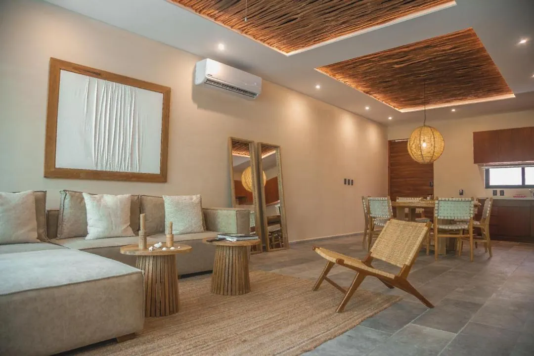 Apartment Kataleya Tulum By Zaazil - New Luxury Amazing Combo For Up To 20 People - Penthouse Plus Aptartment , Private Pool, Terrace , Roof Top And Hot Tub In Luum Zama In The Jungle Mexico
